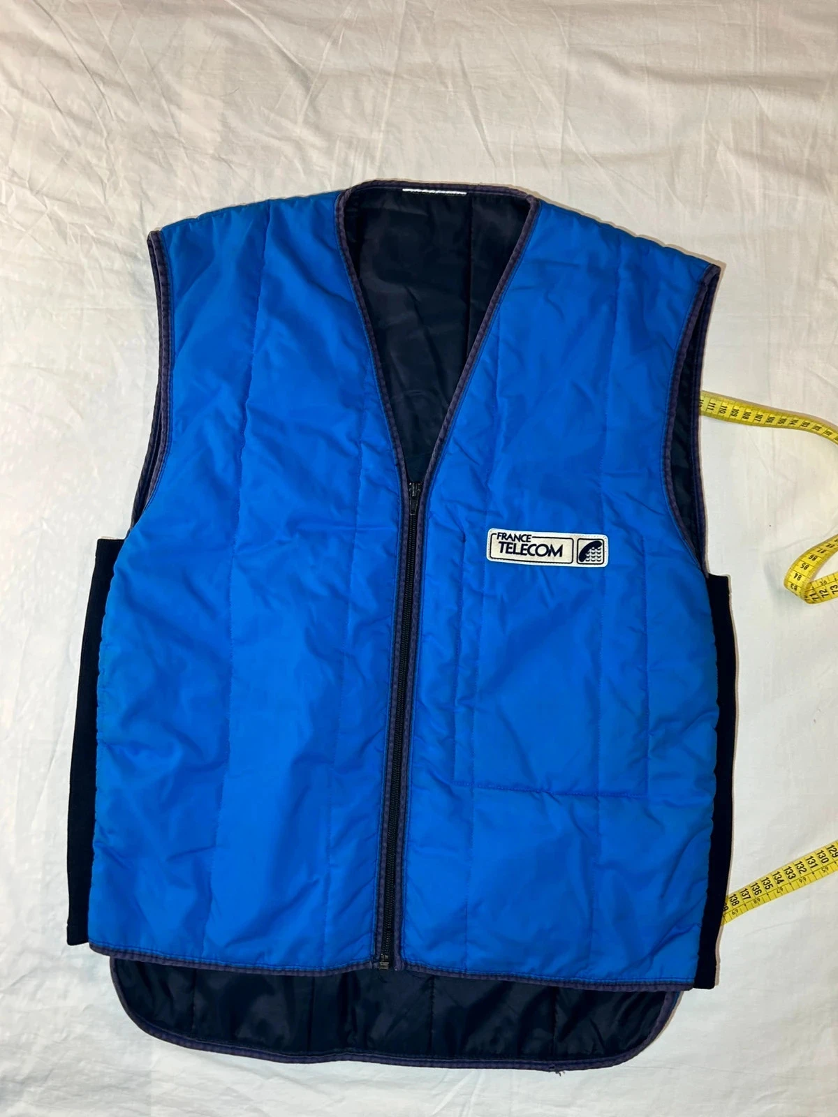 Gilet veste sans manches bleu france telecom